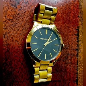 Gold and Black Michael Kors Watch
